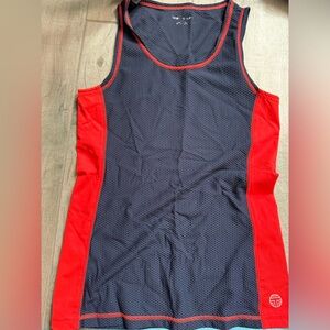 Tory Sport Black and Red Tank Top